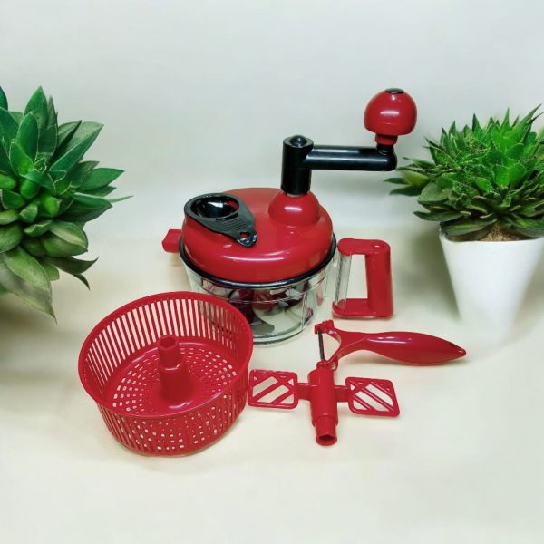 Manual Hand Multifunction Speedy Vegetable Quick Chopper | Quick Chopper Vegetable – Onion Chopper | Kachomer Salad Machine ( Random Color )
