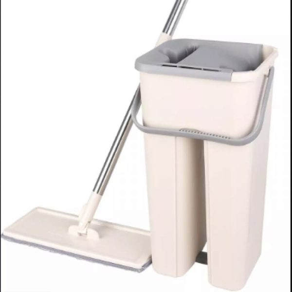 Mop Floor Squeeze Mop With Bucket – Hardwood & Wood Floor Rotary Scrubbing Mop For Easy Household Cleaning ( Random Color ) Without Box