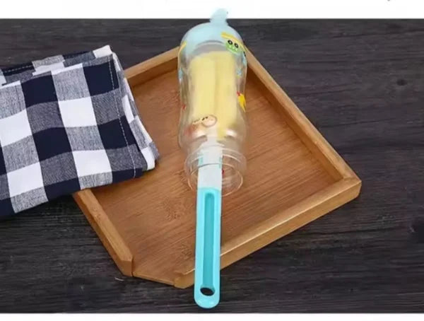 (pack Of 3 )baby Bottle And Teat Brush Set With Changeable Endings – Bottle, Sponge, Straw, And Pacifier (random Color