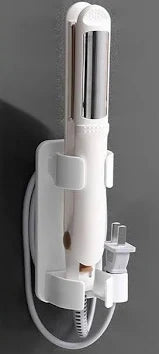 Bathroom Hair Styling Tool Organizer - Wall Mount Curler Straightener Accessories