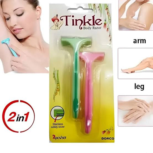 2 Pcs Set Tinkle Body Hair Remover Razor For Women